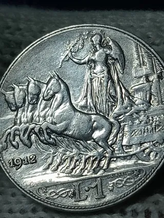 Moneta Argento Regno Italia 1912