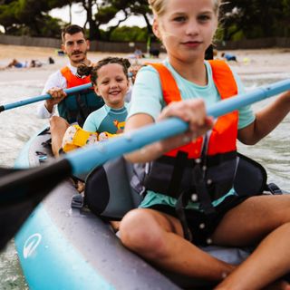 Canoa Kayak Hinchable Tribord 100+ Azul 2/3 Plazas