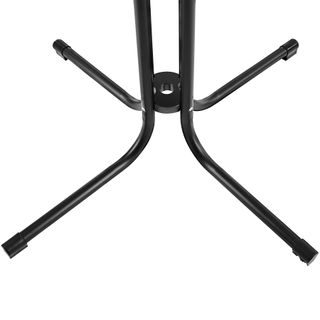 Mesa alta redonda, plegable, con funda, 90x110 cm, negro