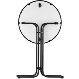 Mesa alta redonda, plegable, con funda, 90x110 cm, negro