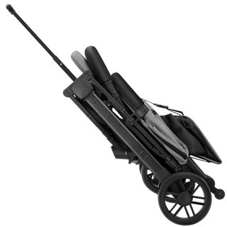 Carrito de bebé plegable con arnés de 5 puntos y apto 15 kg, gris