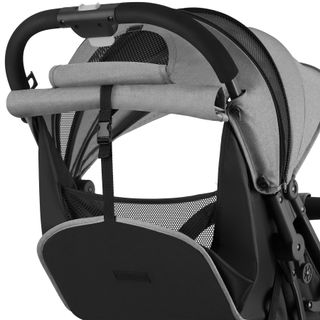 Carrito de bebé plegable con arnés de 5 puntos y apto 15 kg, gris