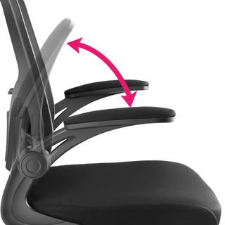 Silla de oficina ergonómica con reposacabezas ajustable, negro