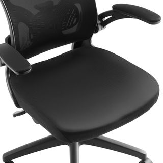 Silla de oficina ergonómica con reposacabezas ajustable, negro