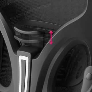 Silla de oficina ergonómica con reposacabezas ajustable, negro