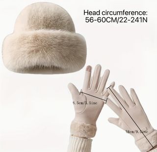 2 piezas de Conjunto de Guantes y Gorro  Invierno