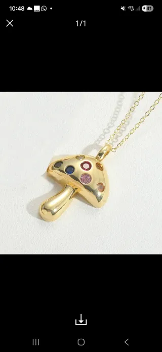 Bello collar enchapado en oro