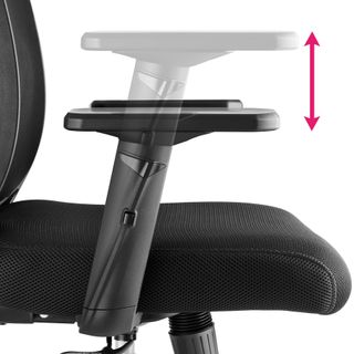 Silla de oficina ergonómica con reposacabezas ajustable, negro