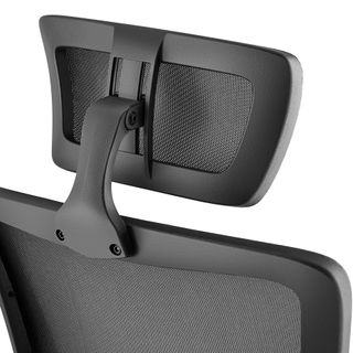 Silla de oficina ergonómica con reposacabezas ajustable, negro