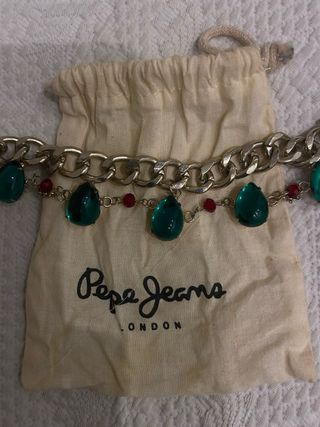 Collar Pepe Jeans Dorado y Verde