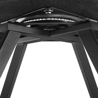 Silla de comedor 360º con reposabrazos y de terciopelo, negro