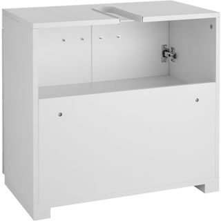 Mueble de baño 2 espaciosos compartimentos 60 x 35 x 56 cm blanco