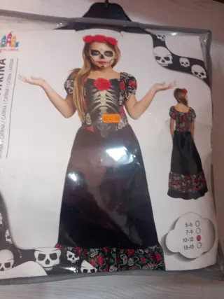 Disfraz de Catrina talla 10/12 años