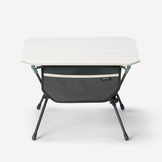 Mesa de camping compacta, 2 personas, blanca