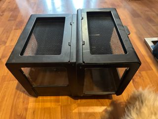 Terrario para reptiles/anfibios negro