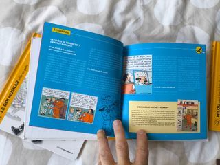 3 libritos Tintin colección figuras con pasaporte