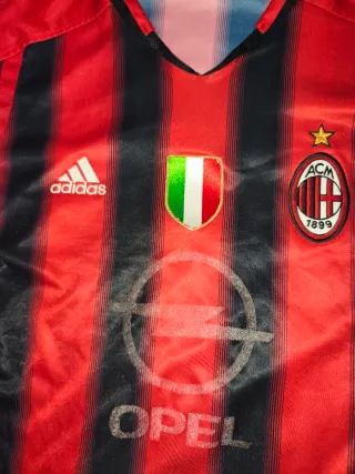 Camiseta AC Milan Adidas Vintage Opel Roja Negra