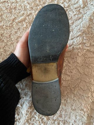 Zapatos de vestir marrones doble hebilla