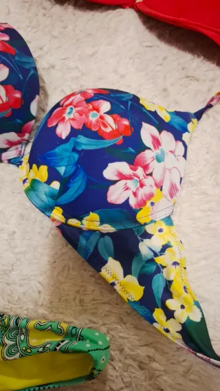 Yamamay Set Bikini Tg.2 (M) Rosso e Fantasia