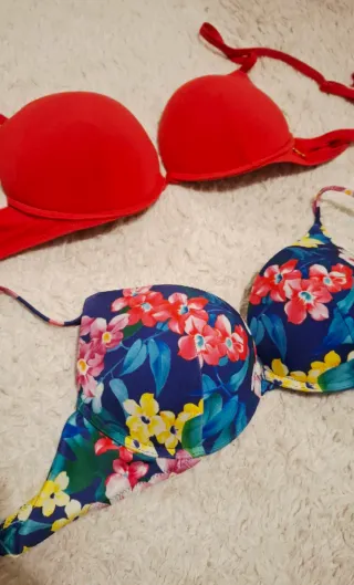 Yamamay Set Bikini Tg.2 (M) Rosso e Fantasia