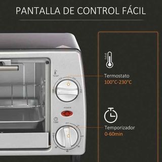 Horno Eléctrico Sobremesa 10 Litros