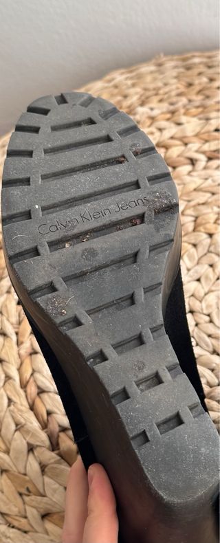 Botines Calvin Klein de ante negro talla 41 Plataforma