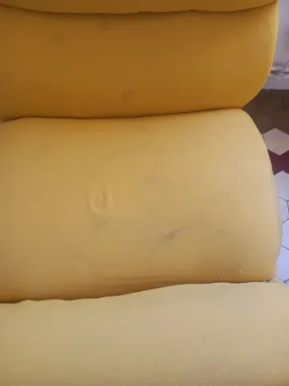 Sillón vintage tela amarillo