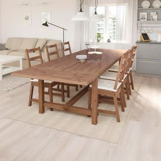 Mesa extensible NORDVIKEN IKEA madera envejecida
