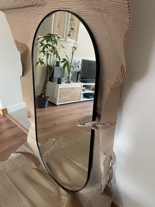 Espejo Ovalado Grande Negro