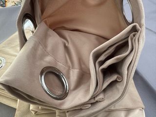 2 Tende Effetto Velluto 135x275 Coprente Beige