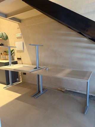 Mesa oficina 180x80 robustas metal+melamina