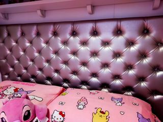 Letto contenitore ecopelle argento