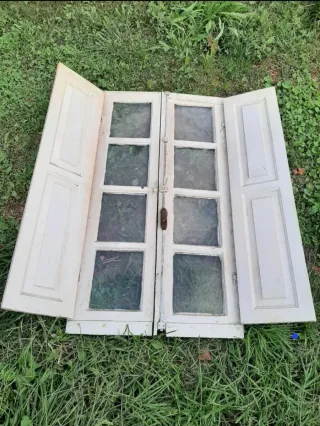 Ventanas antiguas madera maciza
