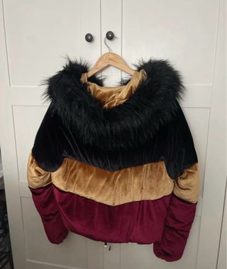 Chaqueta acolchada mujer terciopelo