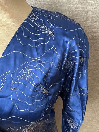 Vestido Vintage Kimono Azul