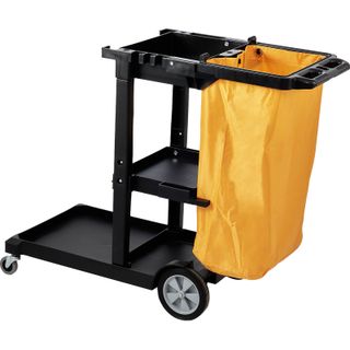 Carrello Pulizia di Servizio 3 Ripiani Sacco PVC
