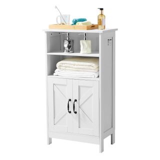 Mobiletto da Bagno Autoportante 4 Ripiani 2 Ante