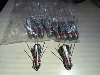 10 plomos de pesca tipo grapa