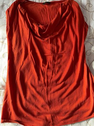 Camiseta Massimo Dutti Naranja Talla M