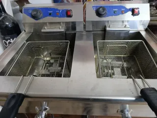 Freidora industrial doble