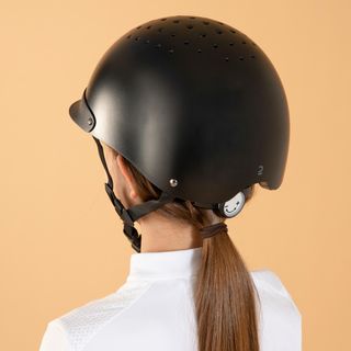 Casco Equitación 100 Adulto/Niños Negro
