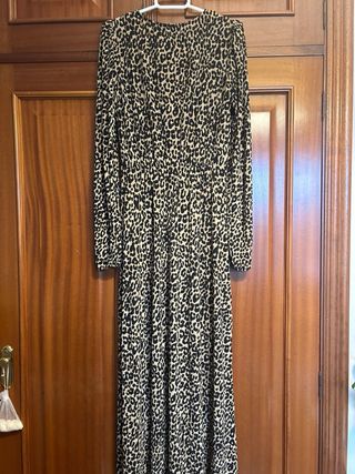 Vestido Mango Leopardo Largo