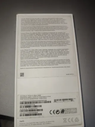 Caja vacía iPhone 12