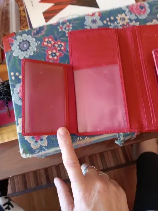 Monedero de piel Balmain rojo