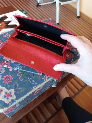Monedero de piel Balmain rojo