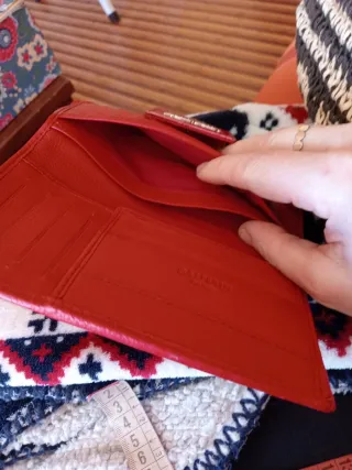 Monedero de piel Balmain rojo