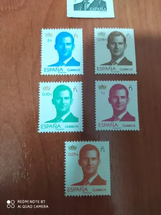 6 Sellos España rey Felipe VI-2015