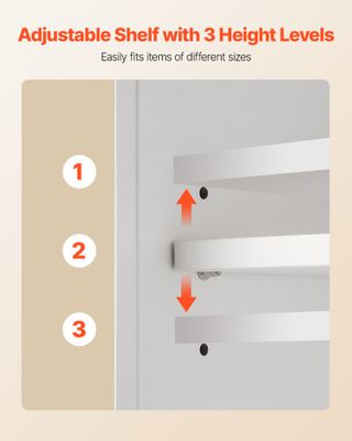 Mobiletto Bagno Pensile 2 Ante Ripiani Regolabili