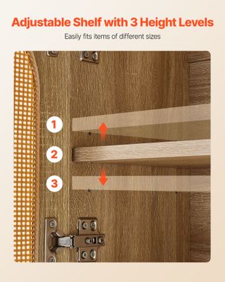 Mobiletto Bagno Pensile 2 Ante Ripiani Regolabili