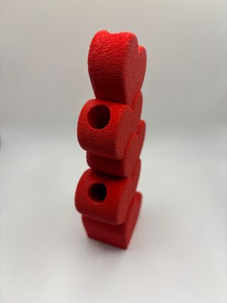 Red Heart Vase - Minimalist Heart, Contemporary We